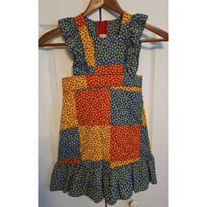 Saks Fifth Avenue Vintage Toddler Dress 3T Patchwork Quilted Prairie 1970s Rare